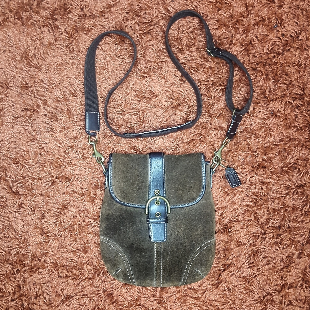 Vintage Coach Suede/Leather Purse